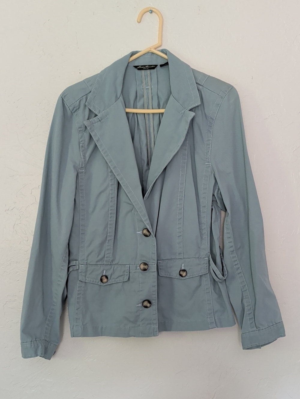 Eddie Bauer Light Blue Women's Single-Breasted Blazer